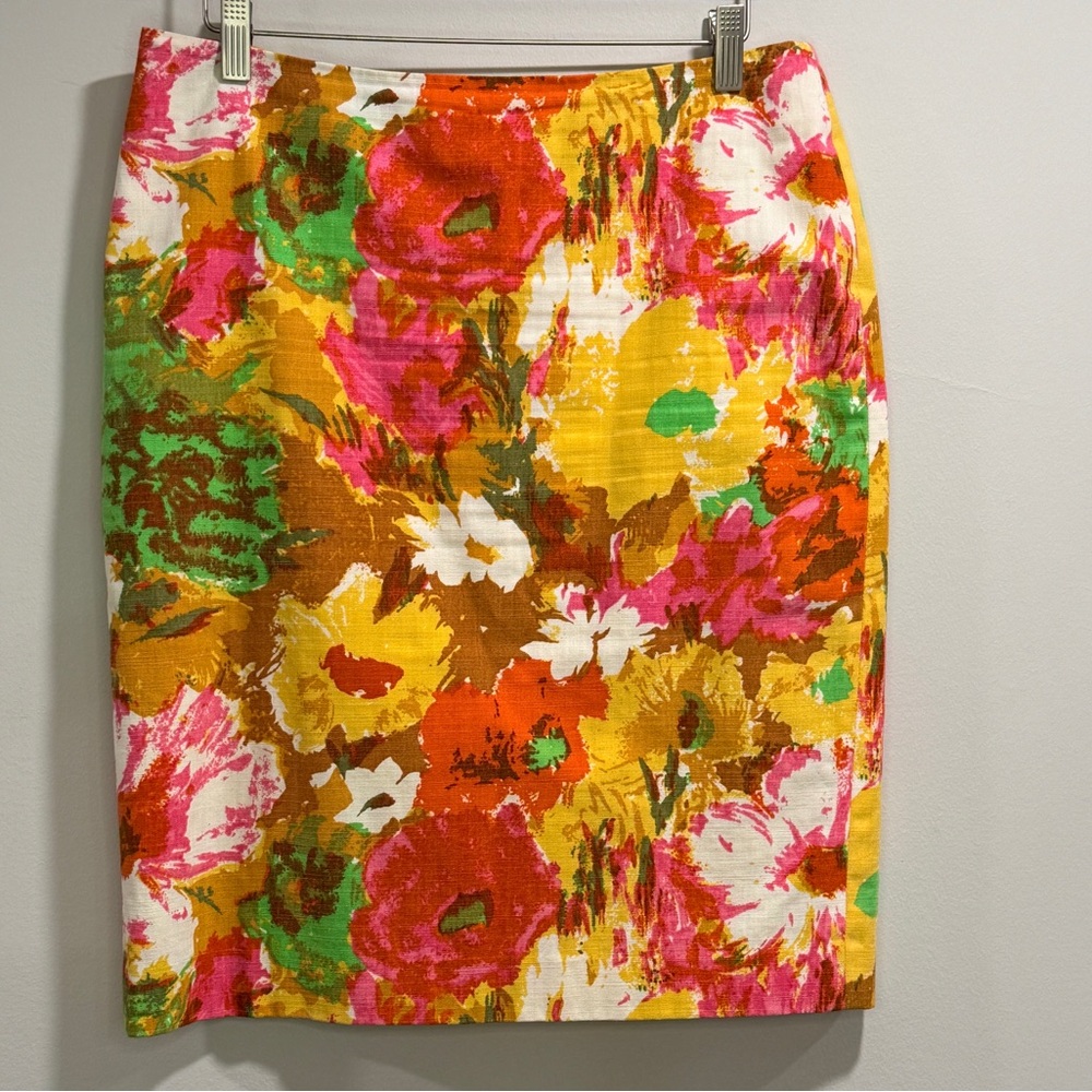 Talbots‎ Women’s Multicolor Floral Pencil Skirt Size 8